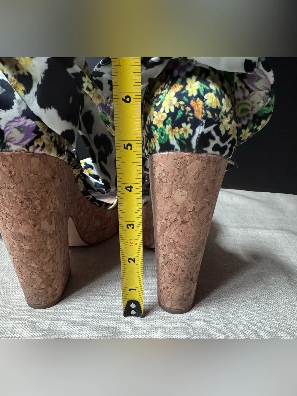 Shoe Dazzle chunky cork